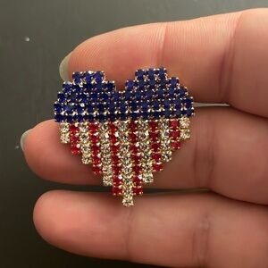 Macys flag heart ♥️ pin 📌 patriotic